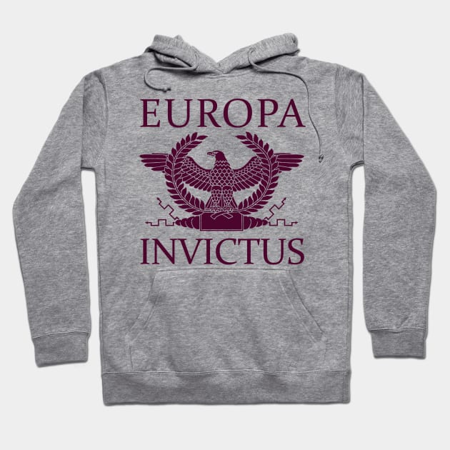 Europa Invictus - Purple Eagle Hoodie by AtlanteanArts